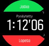 6. Tallennuksen aikana voit vaihtaa näyttöä keskipainikkeella tai kosketusnäytön avulla, jos se on käytössä. 7. Keskeytä tallennus painamalla yläpainiketta.