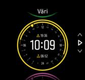 Vieritä kohtaan Kellotaulu ja napauta tai paina keskipainiketta. 2.