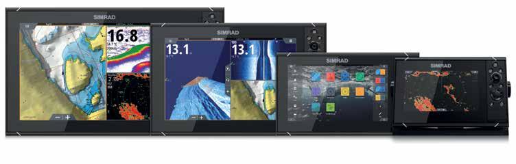 MONITOIMINÄYTÖLLISET NAVIGOINTIJÄRJESTELMÄT NSS EVO3 Simrad NSS evo3 -näytöissä on hyödynnetty mullistavaa kosketusnäyttötekniikkaa, ja niissä on entistä monipuolisempi näppäimistö.