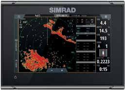 Näytössä on Plug and Play -liitettävyys Simrad Broadband 3G -, Broadband 4G - ja Halo Pulse Compression -tutkajärjestelmiin.