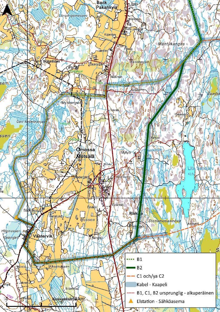 14.5.5 Voimajohdon vaikutukset Suunnitellun voimalavaihtoehdon varrella ei ole mitään, mikä viittaisi suurten petolinjojen pesintään. Petolinnuille ei siten arvioida aiheutuvan huomattavia haittoja.