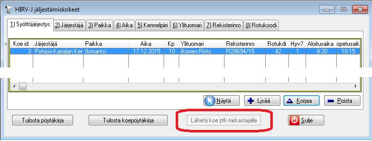 kirjaamisessa.