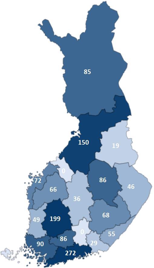 Rakennusalan ammattikorkeakoulututkinnot, tilastovuosi 2016 Lähde: