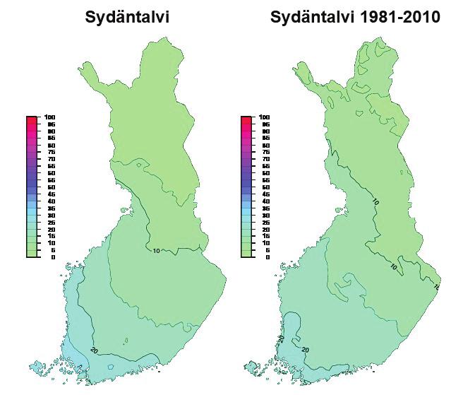 kartta) Jäätymispisteen alitukset: talvi 2017 