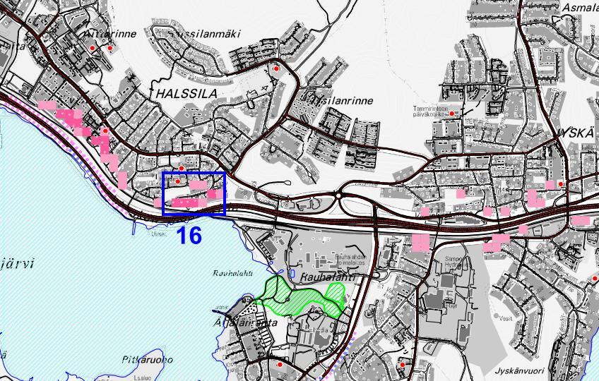 13 Taulukko 2. Raideliikenteen aiheuttamalle melulle altistuvien asukkaiden määrät Jyväskylän kaupungissa.