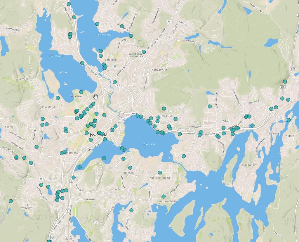 17 tasivat yhteensä 374 kysymykseen. Kysymykset koskivat tieliikenteen ja raideliikenteen aiheuttamia meluhaittoja. Kysymykset esitettiin erikseen päiväaikaista ja yöaikaista haitoille.