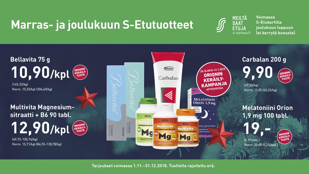 Sivu 12 ROTUAARIN APTEEKIN TIEDOTE HAILUODON ASUKKAILLE Tervetuloa kanta-asiakkaaksemme. Liittyessäsi Oulun II Rotuaarin apteekin kanta-asiakkaaksi voimme palvella Sinua entistä yksilöllisemmin.