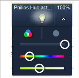 Komennot lähetetään Philips hue sillalle, joka puolestaan ohjaa lamppuja langattomalla