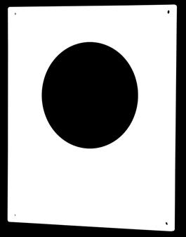 Dekkplate hvit 8143-6, for kanaldimensjoner mellom Ø140-160mm Tilbehør 1. Vindstop 8127-1 2.