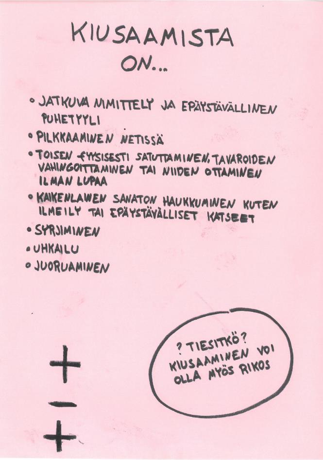 12 LIITE 1 OPISKELUHUOLLON TREENIVIIKON POIMINTA