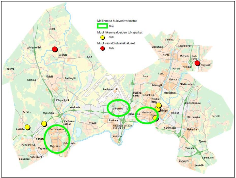 Tulviin varautuminen Vantaalla - Laaditut tulvaselvitykset - Tulvaohje asukkaille 2014 - Asukkaiden ja omaisuuden suojaaminen tulvavaaraalueilla Vantaalla - Vantaan tulvaohjelma 2015 - Kaupungin