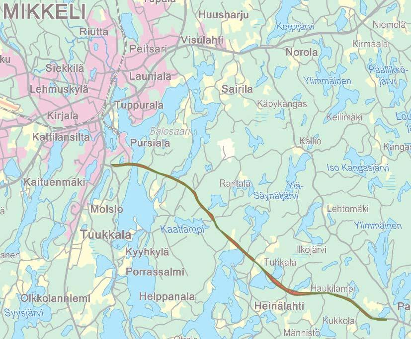 Puun varastointitarpeet Etelä-Savo 19. Terminaalin tarve on Anttolantien varressa Mikkelissä.