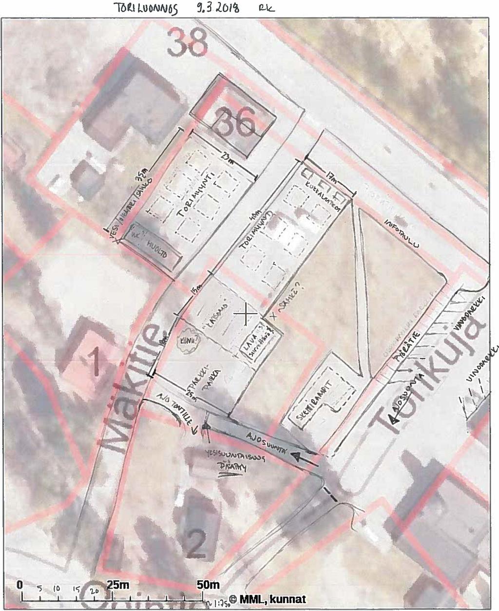 l<iinteistöti ETOPALVELU Pvm Liite nro ELtk 14.03.2018 5 K.hall K.valt Tulosteen keskipisteen koordinaatit (ETRS-TM35FIN): N: 6943553.625, E: 491295.75 Karttatuloste ei ole mittatarkka.