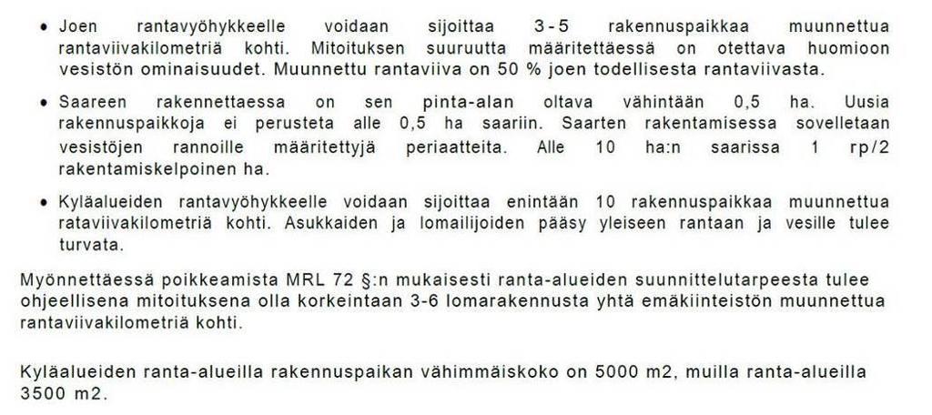 Yleiskaavan merkintöjä ja määräyksiä