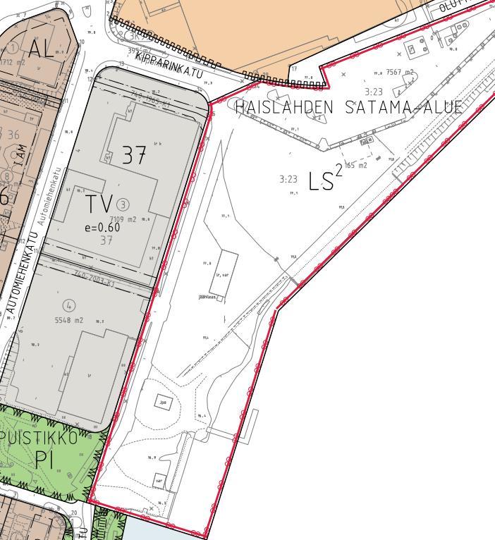 rakentaa sataman toimintoja palvelevia, I-kerroksisia varasto-. toimisto- ja sosiaalisia tiloja sisältäviä rakennuksia sekä yhden asunnon hoitohenkilökuntaa varten, Ls².