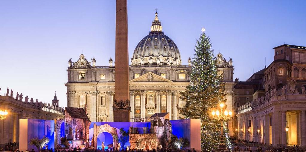 OHJELMALLINEN JOULUMATKA ROOMA JA UMBRIAN JOULU Joulun tunnelmaan virittäydyt helposti Roomassa, jossa jouluvalmistelut on käynnistetty jo hyvissä ajoin.