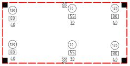 9.4. Yleinen perustussuunnitelma 10'-, 16'- ja 20