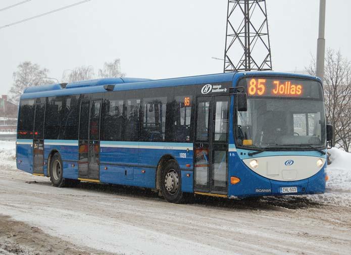 Auto liikennöi linjoilla 55 ja 55A. Kuva Kari Paavola 11.2.2010. ULKOMAAT Genèven raitioteillä on viikonvaihteessa 12. - 13.12.2009 saatu käyttöön laajennus.