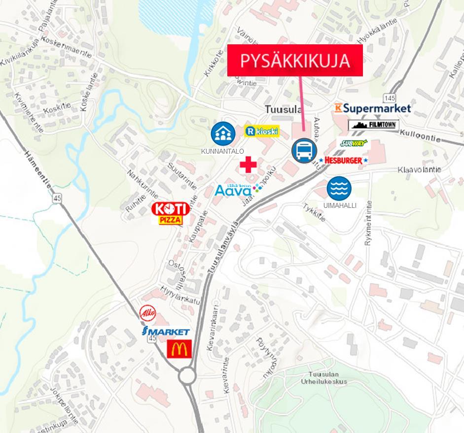 ALUEEN TOIMIJAT Vetovoimaiset brändit Kohteen välittömässä läheisyydessä sijaitsee ruokakauppa K-Supermarket, videovuokraamo Filmtown, ravintolat Subway ja Hesburger sekä R-kioski Viereisissä