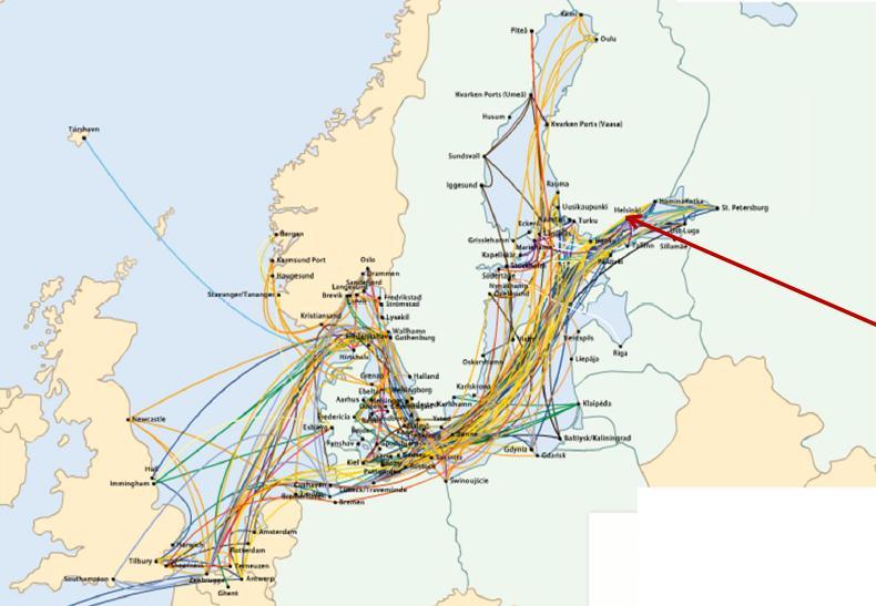alus- ja lastityyppiin sekä kuljetusjärjestelyyn Konttivirta on oma kokonaisuus Henkilö- ja tavaraliikenne ovat yhdessä