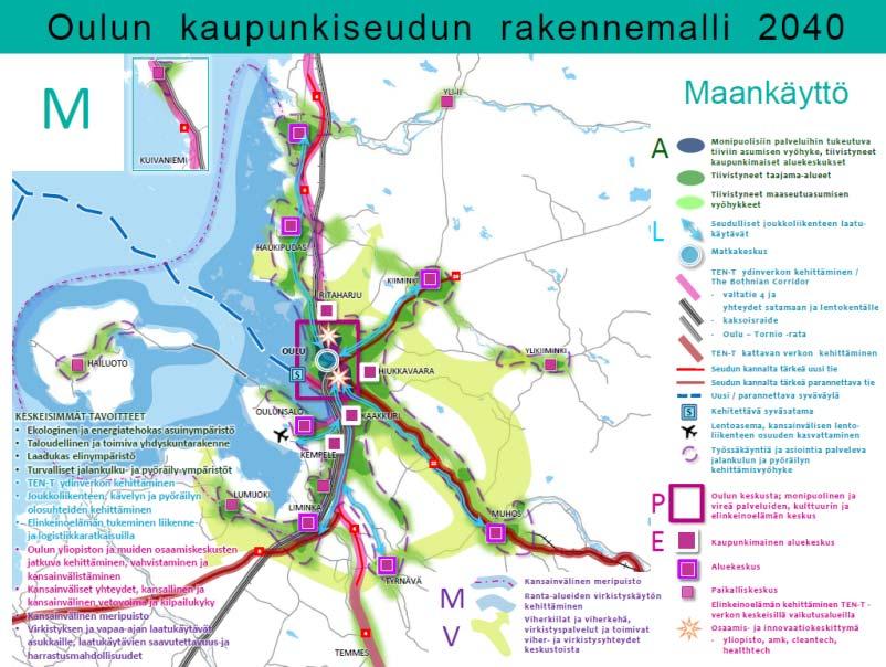 SEURANNAN PERIAATTEET MALPE sopimuksen lähtökohtana ovat Oulun seudun liikennejärjestelmäsuunnitelma 2030 ja Oulun kaupunkiseudun
