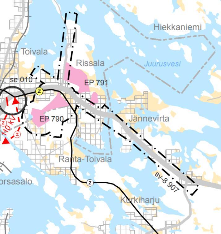 4.1 Puolustusvoimien alueet 3/3 sv-8 rajaus kuten se oli alustavassa, lausunnoilla olleessa,