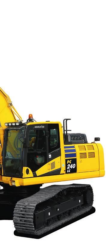 hydrauliikan tehokkuus Turvallisuus ennen kaikkea Komatsu SpaceCab -ohjaamo Aikaisempaa parempi