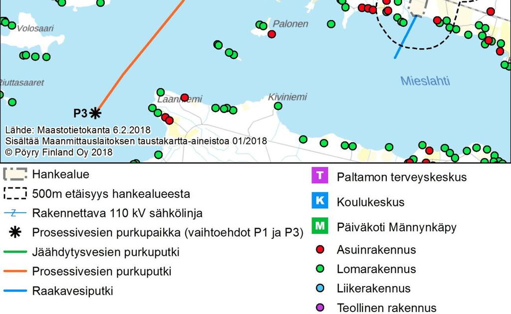 Yhdyskuntarakenteen seuranta-aineiston (YKR) mukaan hankealue kuuluu osin maaseutuasutuksen