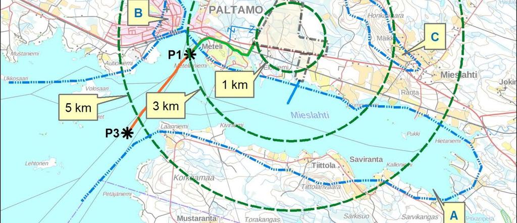 Ympäröivään laaksomaisemaan, läheisiin taajamiin ja esimerkiksi Metelinniemeen tehtaan maisemavaikutus