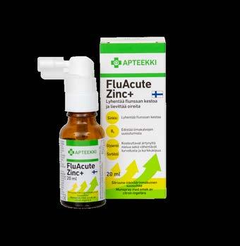 APTEEKKI FluAcute Zinc+ 20 ml Kolme eri