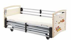 Floorbed 2 Trendelenburg 12 15 Kuormankesto SWL 185 kg 185 kg Lastensänky Lit Junior Soveltuu 3 12-vuotiaille lapsille Sängyn korkeus, selkänojan kulma ja polvitaive säätyvät sähköisesti