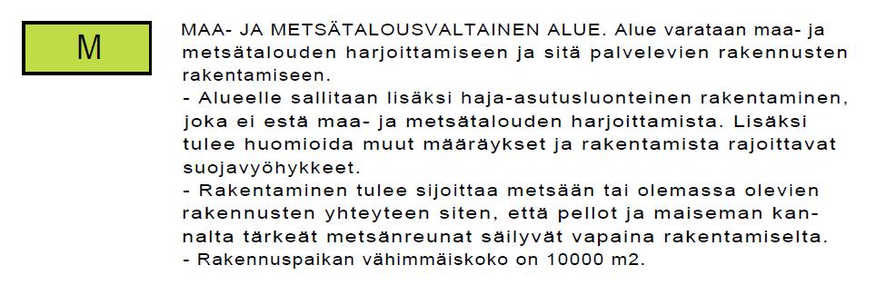 Keskustaajaman osayleiskaava Aluetta koskevat määräykset