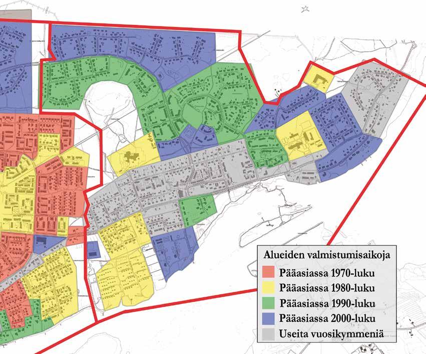 Utra on joensuulaisittain ajallisesti poikkeuksellisen kerroksellinen kaupunginosa, vaikka kaupunkikuvassa näkyvät ennen kaikkea 1990-luvulla