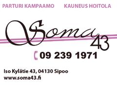 838 Salon Dina, Nickby- Nikkilä, 050-576 7275 Salon X, Söderkulla, (09) 272 1311 Soma 43, Nikkilä, (09) 239 1971 Kesäaika la sulj.