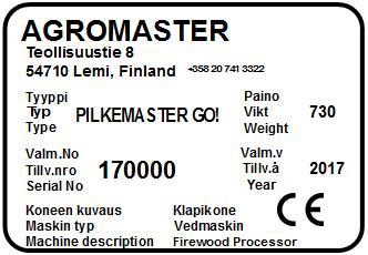 4.8 Varastointi VAROITUS Varmista, että säilytyspaikka kestää pilkekoneen painon. Valitse säältä suojattu ja rauhallinen paikka, mikäli se on mahdollista. 4.