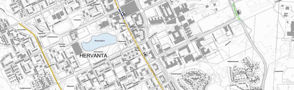 14 Raitiotien rinnakkaishankkeet katkoviivalla 5.12.