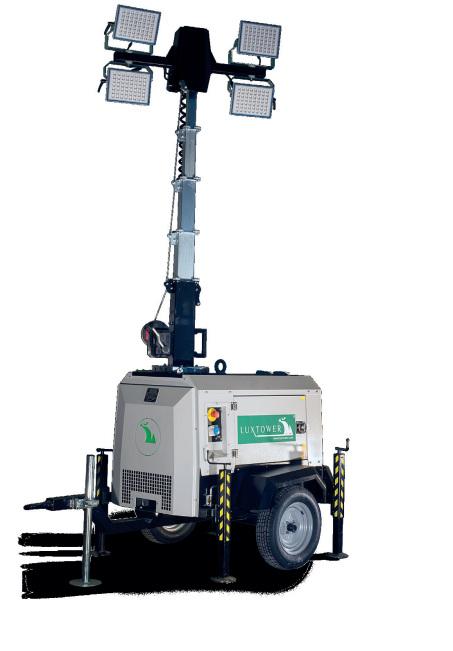 Siirrettävä valomasto 4,5 m 60009999 Valaisimet: 6 x 50 W LED Valontuotto: 36 000 lm Sisääntulojännite: 16 A / 230 V Suojausluokka: IP65 (valaisimet), IP44 (ohjauspaneeli) 360