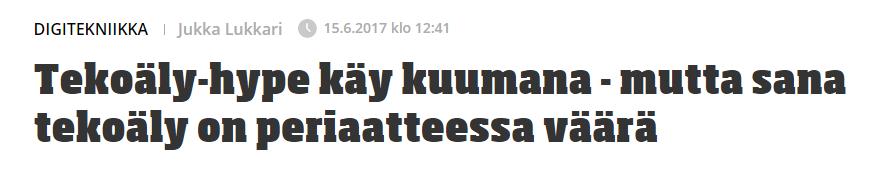 Tekoäly vie työpaikat?