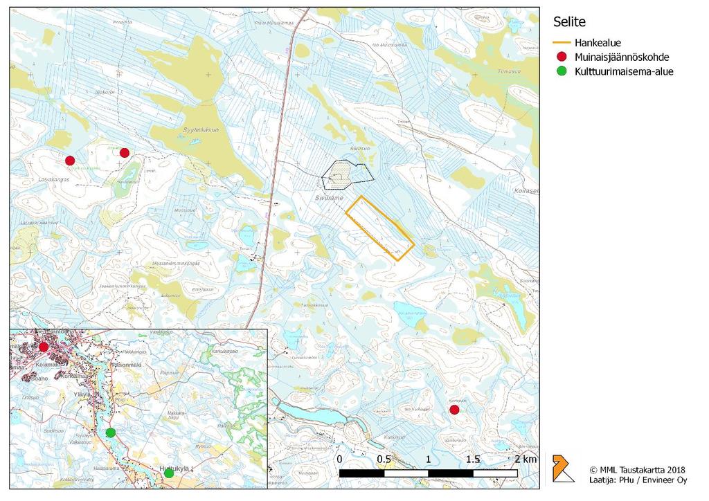 Kuva 18. Hankealueen läheiset suojelukohteet. 16.2 VAIKUTUSTEN ARVIOINTI Maisemaan, kaupunkikuvaan ja kulttuuriperintöön kohdistuvat vaikutukset arvioidaan hankkeen koko elinkaaren ajalta.