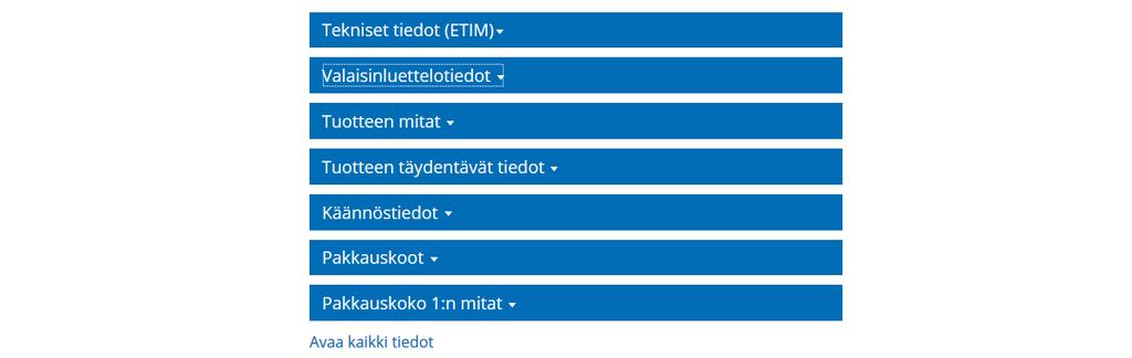 kotelointiluokka on EF005474 ja IP65 = EV006421) mikä