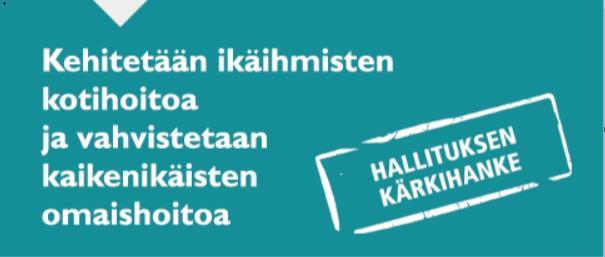 I&O kärkihanke Hallituksen I&O kärkihankkeen (kehitetään ikäihmisten kotihoitoa ja vahvistetaan kaikenikäisten omaishoitoa) ja kärkihankkeen muutosagentin tehtävänä on muodostaa maakuntaan