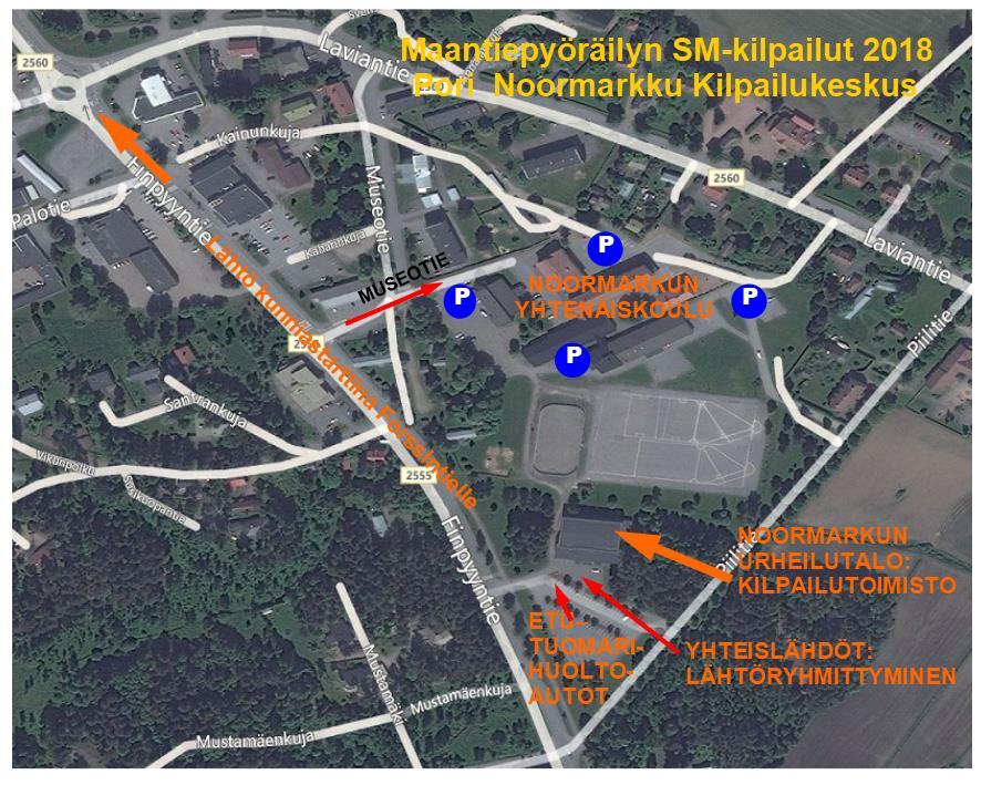 SM-MAANTIE 30.6.-1.7.2018 (Yhteislähtöinen maantiepyöräily) Yhteislähtöisen maantieajon kilpailuluokat ovat N-18, M-18, N-elite, U23 ja M-elite.