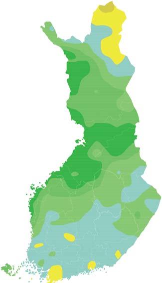 Helmikuun lämpötila- ja sadekartat yli -... -...- -3...- -...-3 -...- alle - yli 8 7...8 6...7...6... 3.