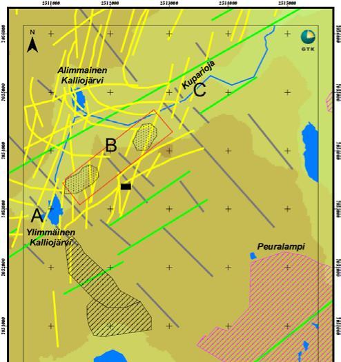 50 Kalvinit Oy Yleisen geologisen tiedon perusteella voidaan arvioida kallioperän olevan vastaavilla tasoilla myös Peränevan ja Kairenevan louhosten toimenpidealueilla.