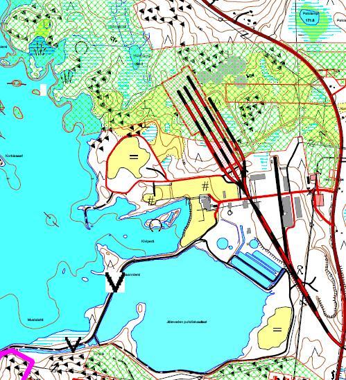 15 Raakapuuterminaalin sijoittuminen