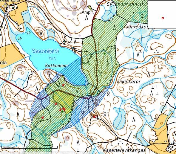 13 6. Virolahti: Saarasjärvi 1000017184, Tiikinkorpi 1000017185 Kokonaisuus muodostuu kohteista Saarasjärvi ja Tiikinkorpi.