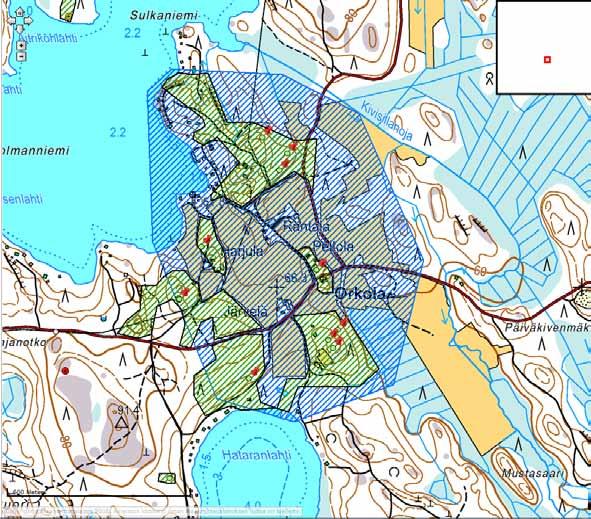 18 9. Luumäki: Orkola 1000017270 Kokonaisuus muodostuu Orkolan alueella olevista Salpalinjan linnoituslaitteista.