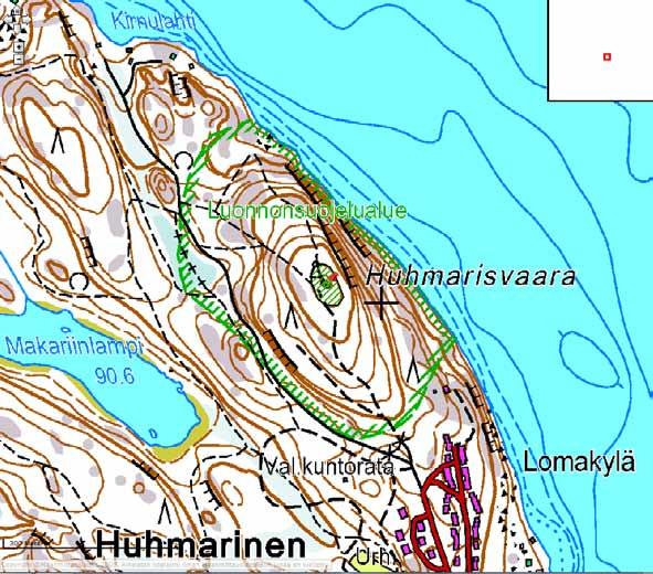 47 32. Polvijärvi: Huhmarisvaara 1000017986 Kohde on kahden tykin tykkipatteri nro 41. Patterin rakennustyöt alkoivat jatkosodan päättymisen jälkeen 22.10.1944, ja tykit asennettiin paikoilleen 22.11.