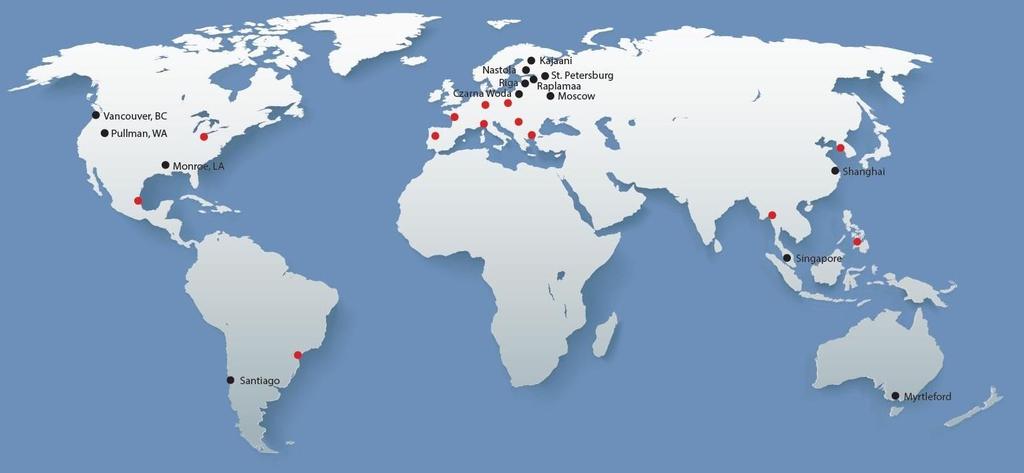 Paikallinen läsnäolo maailmalla Rauten tuotantolaitokset sijaitsevat Suomessa, Kanadassa, Kiinassa ja Yhdysvalloissa.