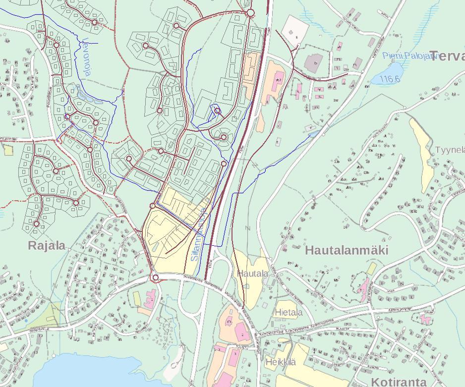 2.1. SUUNNITTELULUEEN NYKYISET VESIEN VIRTUSREITIT J KUORMITUS Punasillanojan valuma-alueelta vedet laskevat